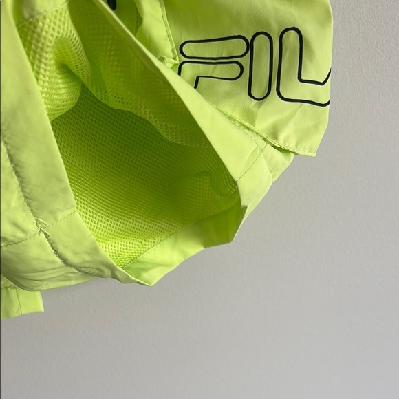 FILA Neon Yellow Shorts with Black Accents - Picture 3 of 5